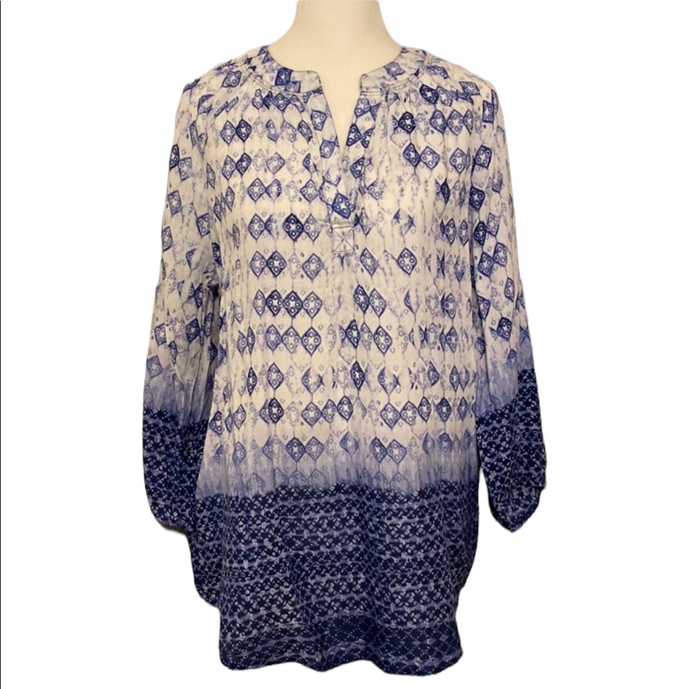 beachlunchlounge boho gypsy v-neck tie dye top